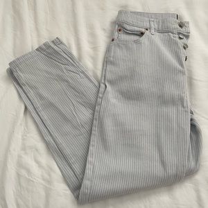 Light blue striped jeans